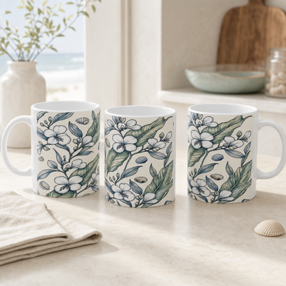 By the Sea Botanical Mug 11 oz