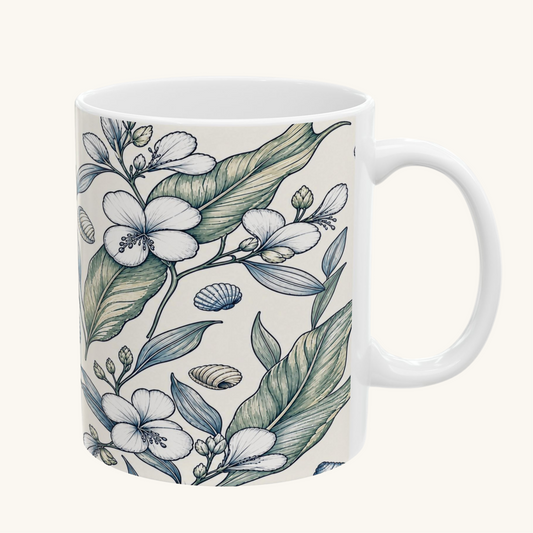 By the Sea Botanical Mug 11 oz