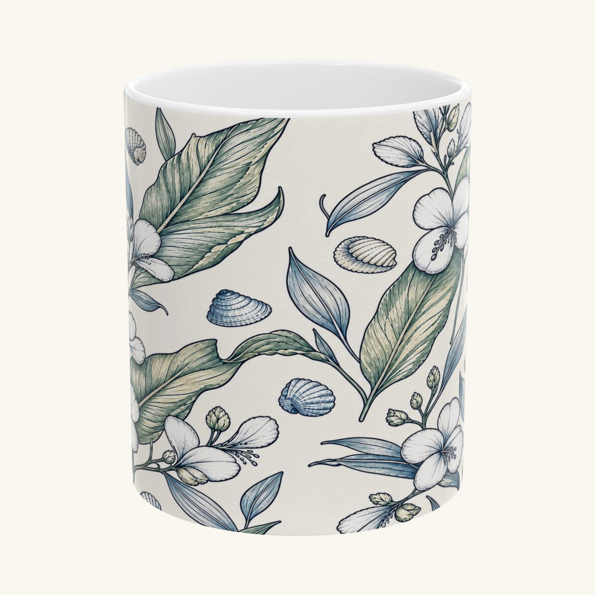 By the Sea Botanical Mug 11 oz