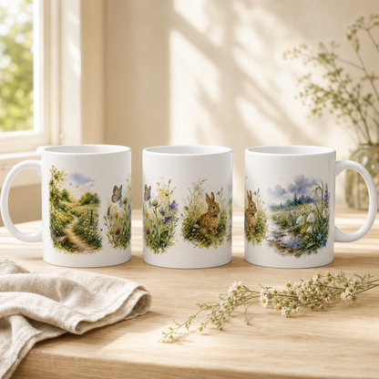 Meadow Path Ceramic Mug – 11 oz