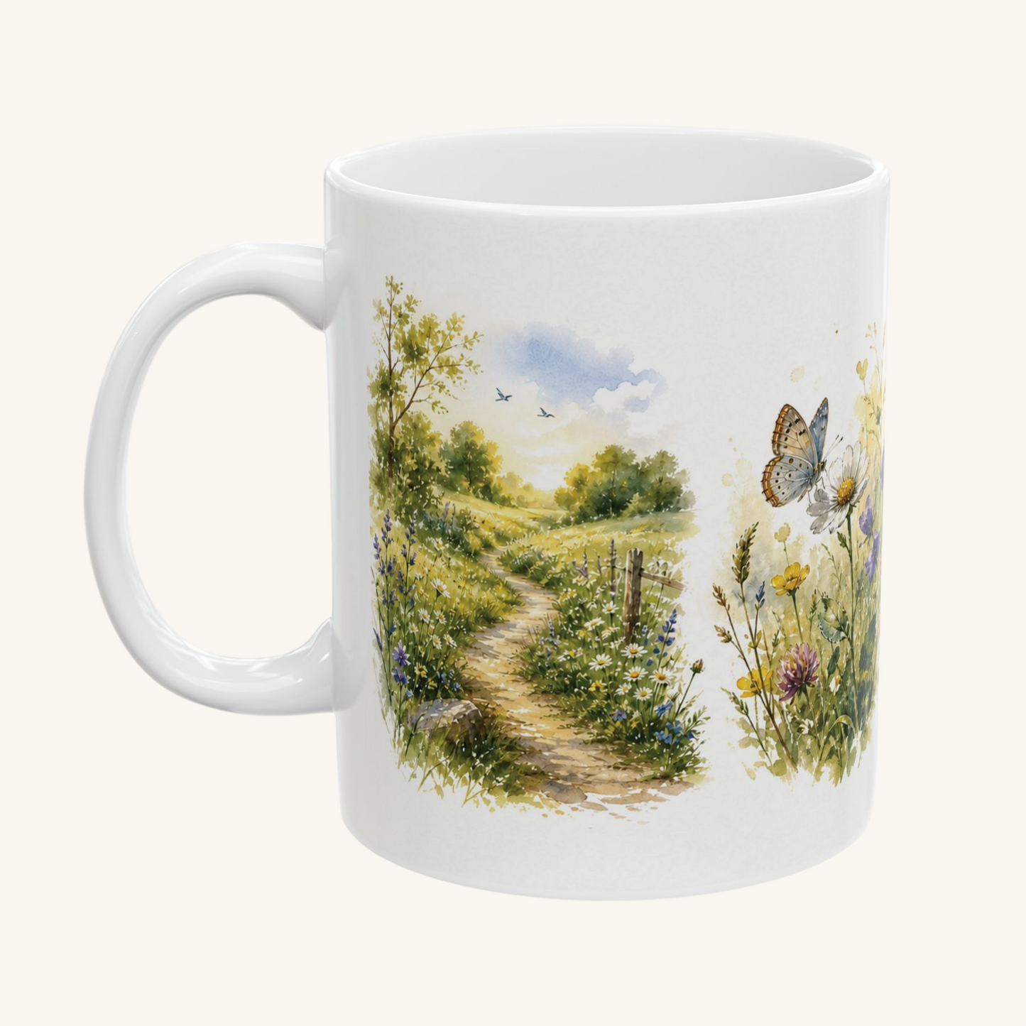 Meadow Path Ceramic Mug – 11 oz